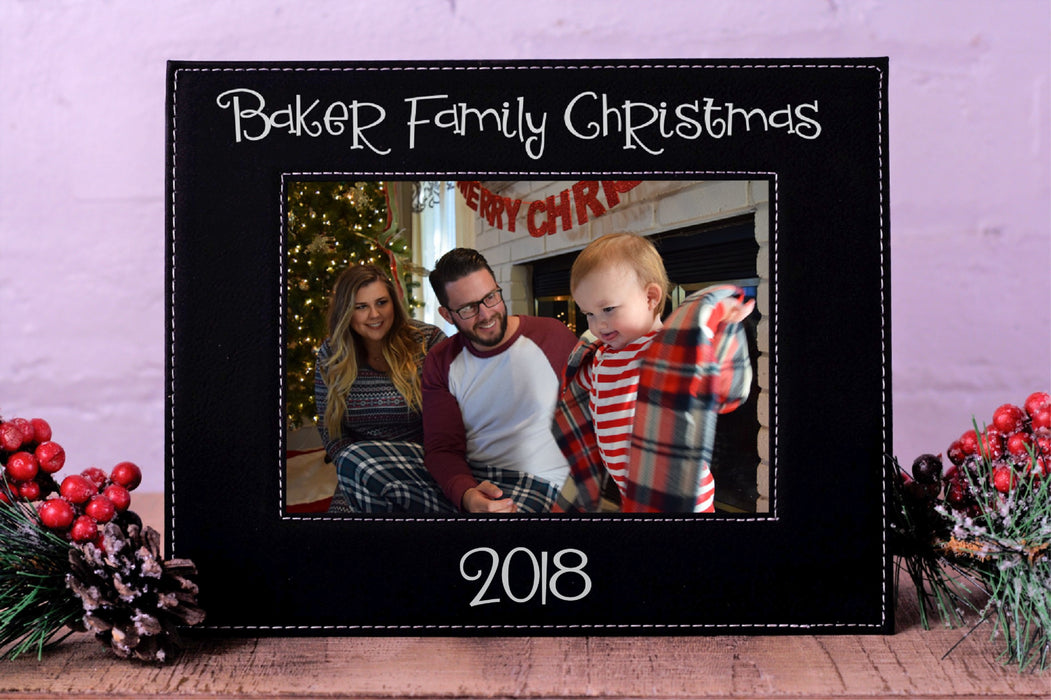 Family Christmas | Leatherette Picture Frame