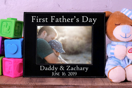 First Fathers Day | Leatherette Picture Frame