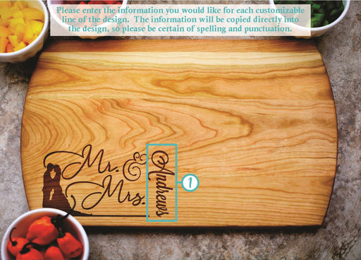 Elegance | Personalized Laser Engraved Cutting Board
