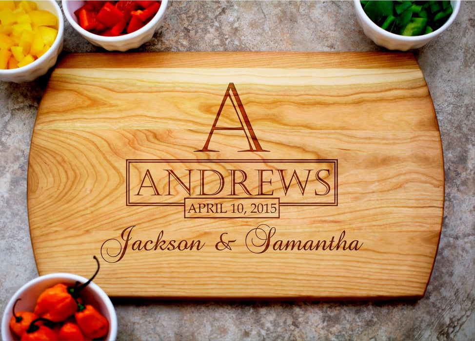 Family Beginnings | Personalized Laser Engraved Cutting Board