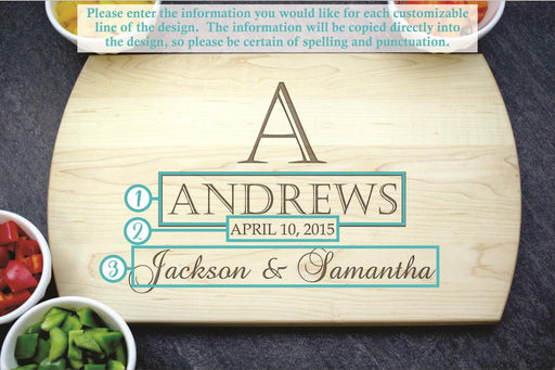 Family Beginnings | Personalized Laser Engraved Cutting Board