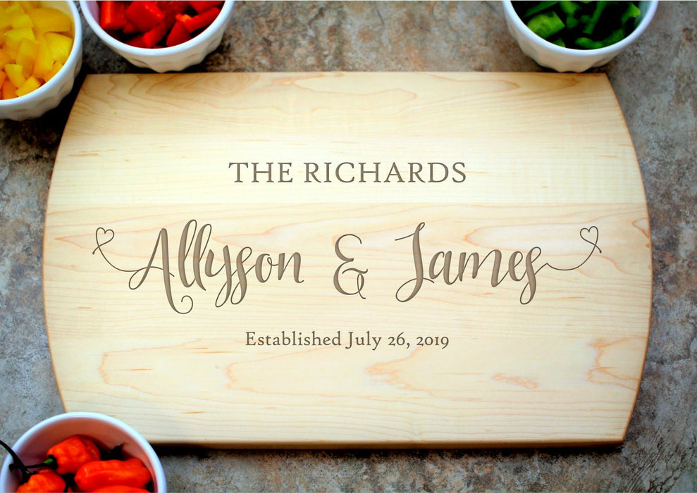 Full Hearts | Personalized Laser Engraved Cutting Board