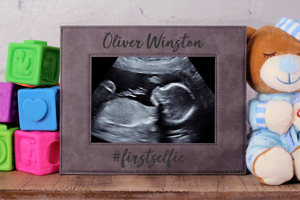 First Selfie | Leatherette Picture Frame