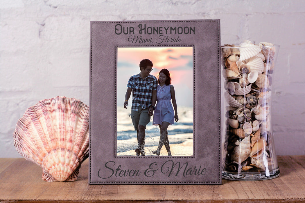 Honeymoon | Leatherette Picture Frame