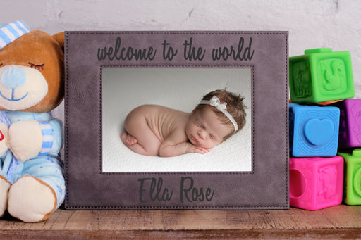 Welcome to the World | Leatherette Picture Frame