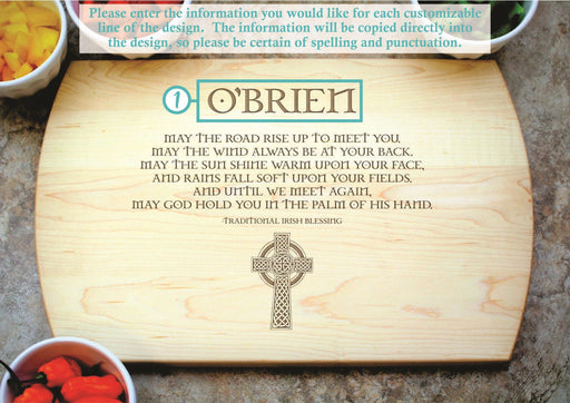 Irish Blessing | Personalized Laser Engraved Cutting Board