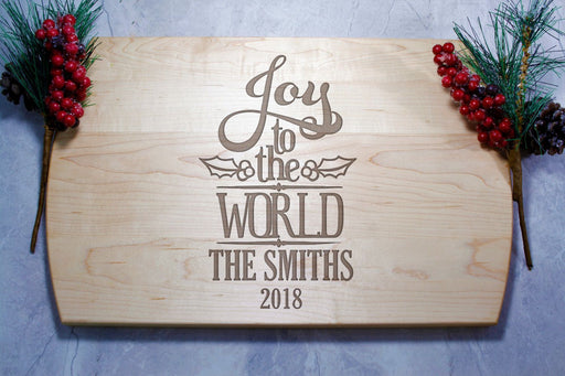 Joy to the World | Personalized Laser Engraved Cutting Board