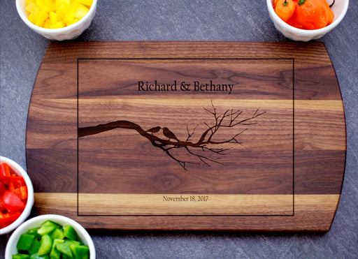 Love Birds | Personalized Laser Engraved Cutting Board