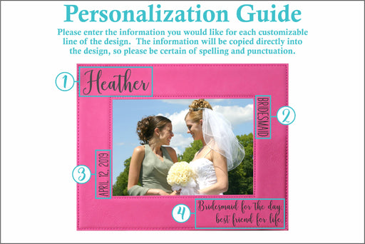 Bridesmaid Quote | Leatherette Picture Frame