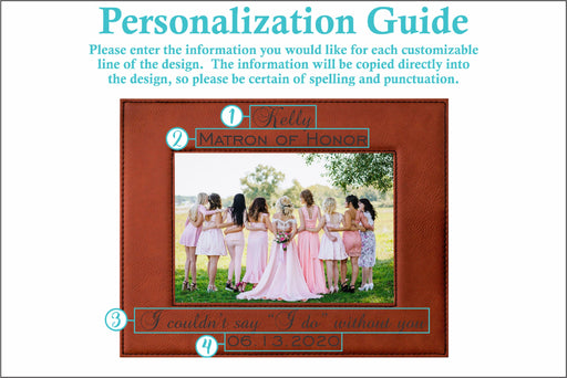 Matron of Honor | Leatherette Picture Frame