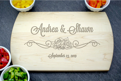 Roses | Personalized Laser Engraved Cutting Board