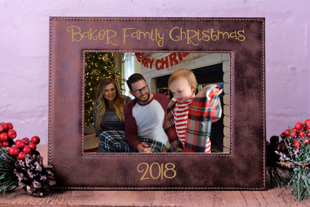 Family Christmas | Leatherette Picture Frame