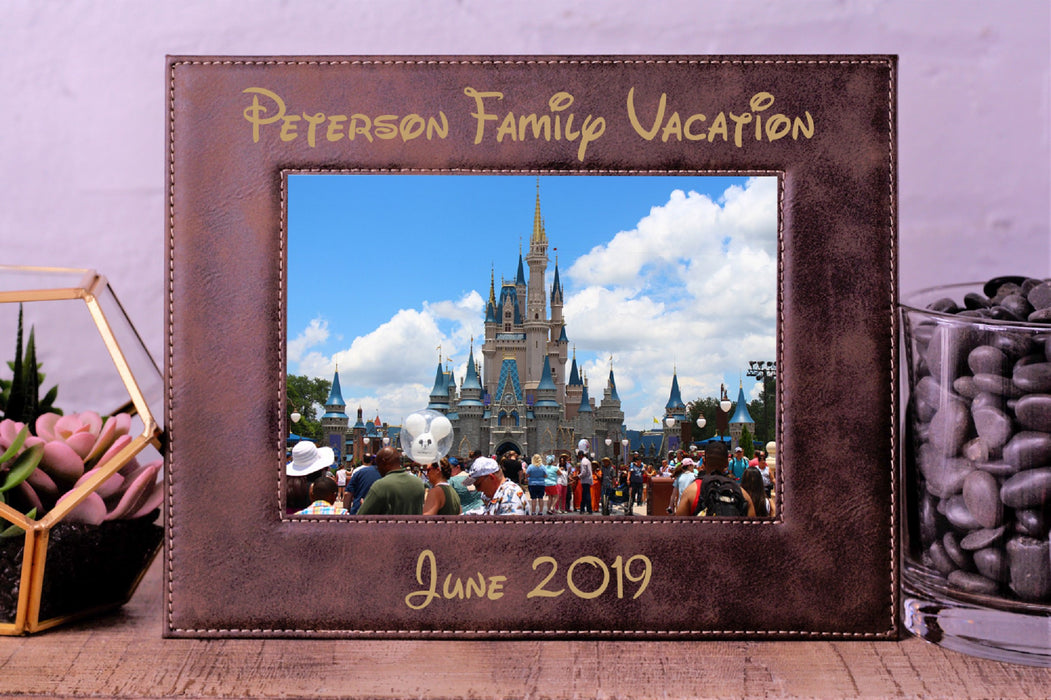 Family Vacation | Leatherette Picture Frame