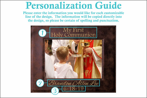 First Communion | Leatherette Picture Frame