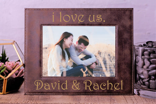 I Love Us | Leatherette Picture Frame