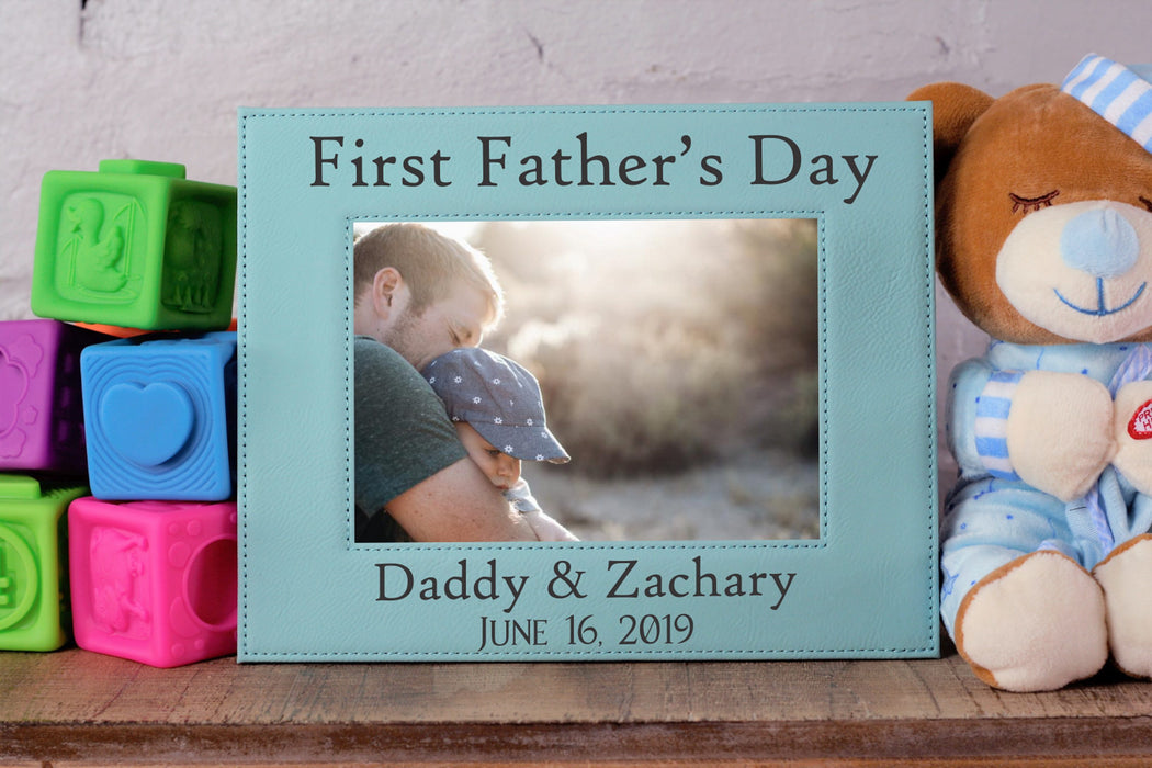 First Fathers Day | Leatherette Picture Frame