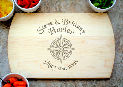 True North | Personalized Laser Engraved Cutting Board